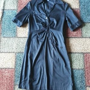 A cute black short sleeve cotton fun dress